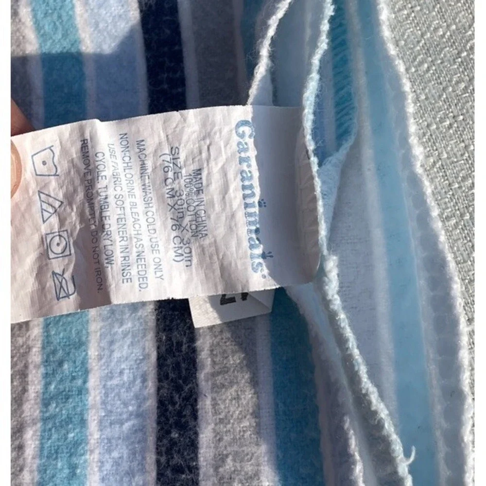 Lot Of 5 Cotton Muslin Baby Infant Swaddle Blankets Gerber Garanimals Stripes